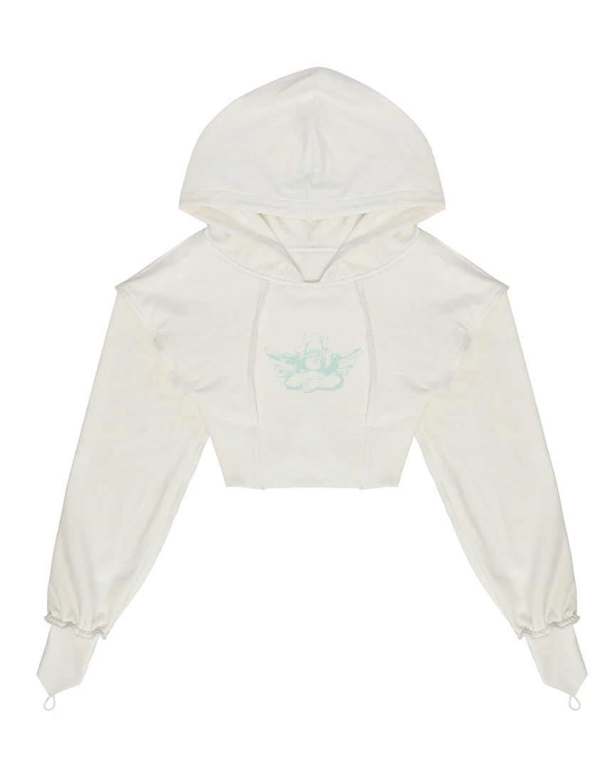 Ariel X Boys Lie I Like Your Shape Cropped Corset Hoodie