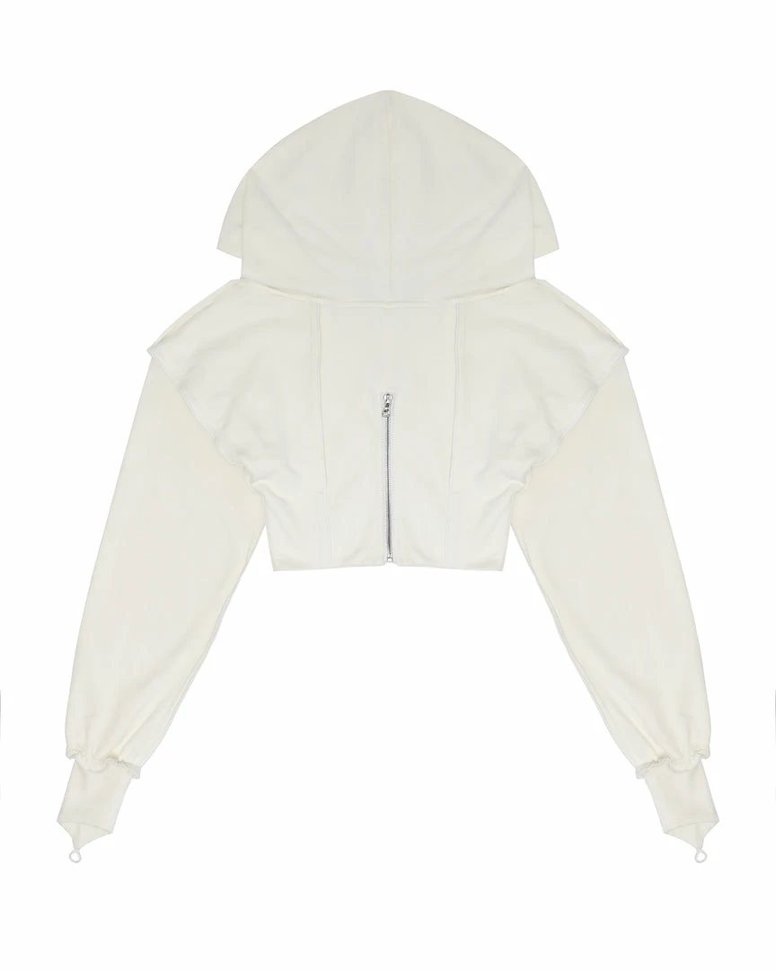 Ariel X Boys Lie I Like Your Shape Cropped Corset Hoodie