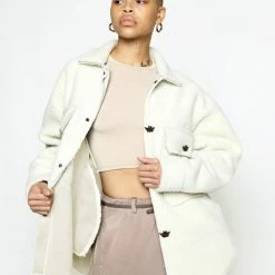 Ariel X Boys Lie OUTERWEAR Wrapped In Your Lies Sherpa Button Jacket