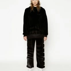 Peace Of Reign Black BF Velour Hoodie HOODIES