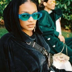 Peace Of Reign Black Velour Cropped Hoodie