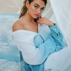 Peace Of Reign Waffle Button Down TOPS