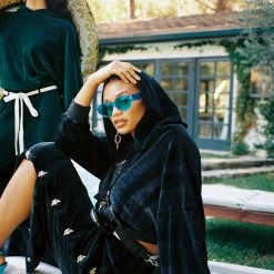 Peace Of Reign Black Oh Snap Velour Pants